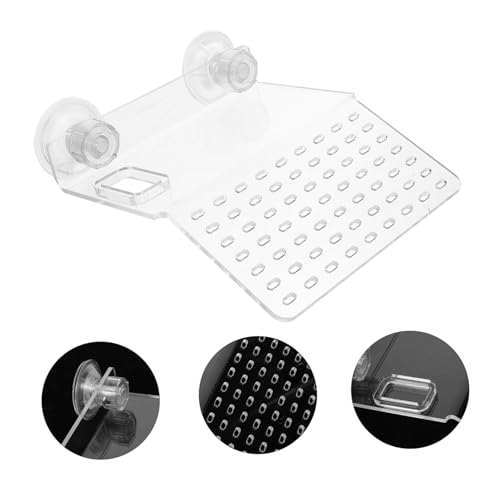 BESPORTBLE Transparent Acrylic Turtle Basking Platform Small Aquatic Reptile Resting Terrace Durable and Decorative Climbing Habitat for Turtle Tanks and Aquariums