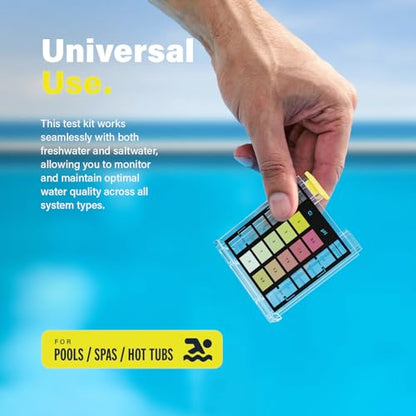 LUPO 2-In-1 Pool Test Kit | Pool Testing Kit For Residential Swimming Pools & Spas For Testing Free Chlorine & pH | Pool Chemical Test For Quick & Accurate At-Home Pool Water Testing