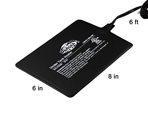Pangea Reptile Heat Mat (Medium, 6x8, 10-20 gal), Black (UTH6x8) - size: Medium 6x8" (10-20 gal)