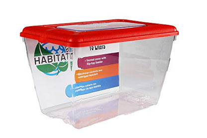 Penn-Plax Small World Habitat – Portable Clear and Transparent Plastic Tank – Excellent for Small Critters and Creatures – Easy to Clean & Handle – 4 Gallon - size: 4 Gallon
