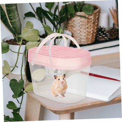 VANZACK 2pcs Pet Carrier for Dogs Cats Portable Travel Crate Reptile Boxes Turtle Containers - color: Pink