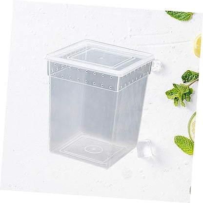 Breeding Box for Reptiles Lightweight Spider Lizard Habitat Ventilated Feeding Container Buckles for Safe Transport and Quarantine