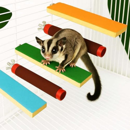 5 PCS Sugar Glider Toys Climbing Cage Steps with Colorful Sand Sharpening Claws Platform Novel 3D Printed Paw Grinding Parakeet Toys Bird perches Hamster Parrots Scratching Snadpaper for Cages