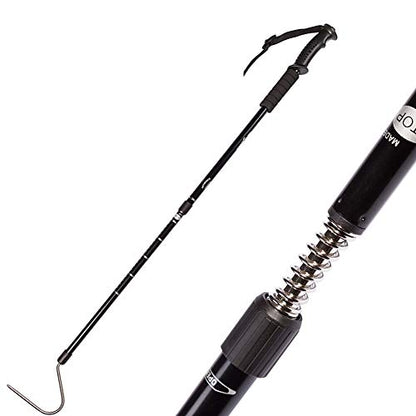 Snake Hook Reptile Grabber Rattle Snake Catcher,Professional Aluminum Alloy with Telescopic Rod and Lock, Comfortable Grip Handle for Catching,Controlling,Moving (53 inch Snake Hook)