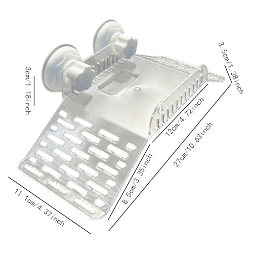 Reptile Resting Platform for Turtles with Suction Base for Aquatic Environments, Translucent Bridge - color: Translucent Bridge