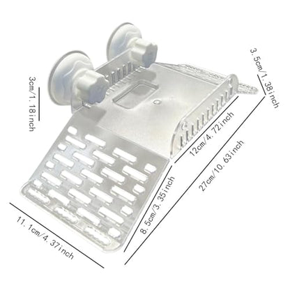 Reptile Resting Platform for Turtles with Suction Base for Aquatic Environments, Translucent Bridge - color: Translucent Bridge