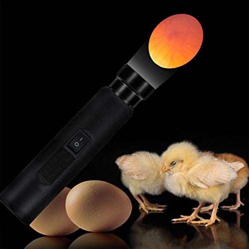 ZJchao LED Egg Candler Light, High Bright Cold LED Hatching Monitor Interchangeable Shades | Thermal-Safe Poultry Tester for Chicken, Duck Quail Eggs Farm Classroom