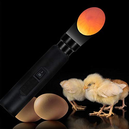 ZJchao LED Egg Candler Light, High Bright Cold LED Hatching Monitor Interchangeable Shades | Thermal-Safe Poultry Tester for Chicken, Duck Quail Eggs Farm Classroom