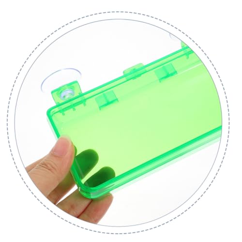 GALPADA Escape Prevention Plastic Reptile Feeder Bowl for Lizards and Snakes, Easy to Clean Light Green Feeding Dish Suitable for Bearded Dragon and Gecko Terrariums