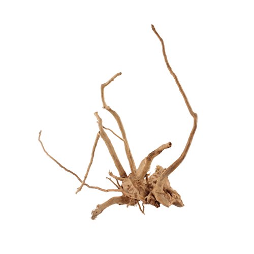 Emours Natural Aquarium Spider Wood Driftwood Tropical Fish Plant Habitat Decor Vary Sizes, 2 Pcs Set (Medium)