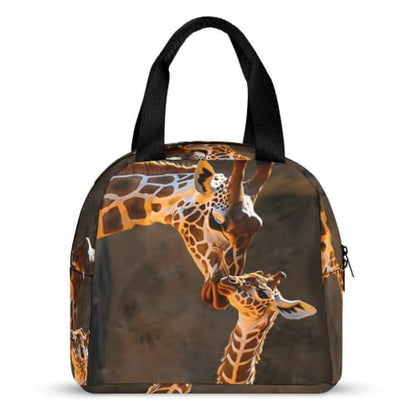 Gentle Giraffe Lunch Bag for Women Men | Insulated Lunch Box Leakproof Food Meal Containers Reusable Foldable 6L Capacity Lunch Tote Bags for Work Picnic Travel - color: style-12