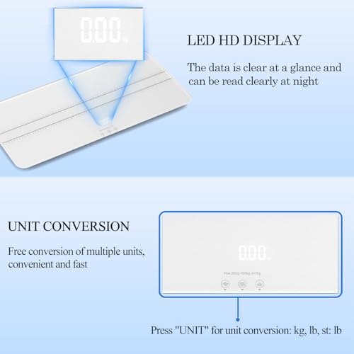 Digital Pet Scale Measuring Range 0.45lbs-220lbs Digital Pet Scale for Small-Medium Dogs/Large Cat Dog Scale is not Suitable for Large Dogs (White) - color: white