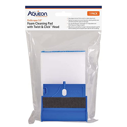 Aqueon ProScraper 3.0™ Foam Cleaning Pad & Twist & Click™ Head - size: One Size, style: Foam Cleaning Pad With Twist & Click Head