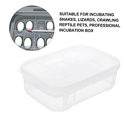 KESYOO Reptile Hatching Incubator Box Transparent Hatchery for Geckos Snakes Lizards Lightweight Breeding Container Durable Egg Tray for Reptile Eggs