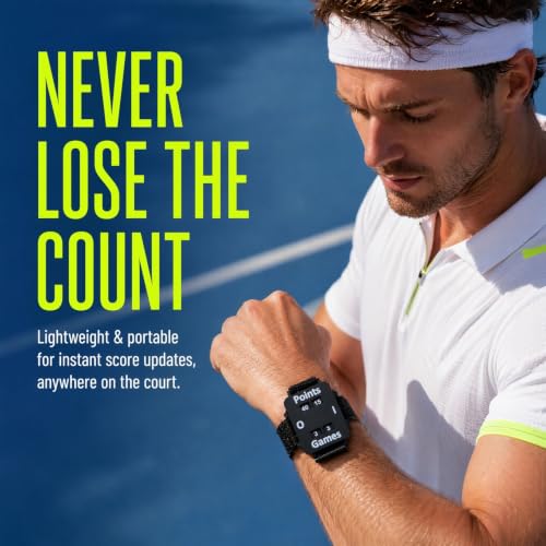 Score Counter Watch with Adjustable Wristband - Score Keeper Stroke Counter Bracelet for Cricket, Tennis, Padel & Ping Pong Sport Accessories