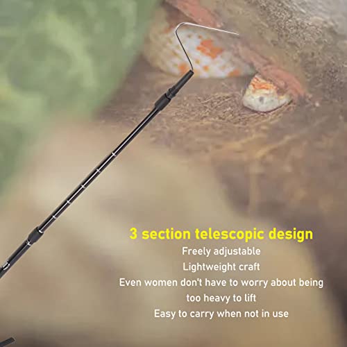 Hook Professional Stainless Steel Retractable Hook with Handle Adjustable Reinforced Lightweight Reptile Catcher Stick Small Grabber Catcher