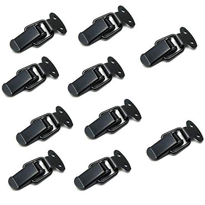 Toggle Latch Mini Size Toolbox Box Spring Loaded Latch Black - 10pcs - size: Spring Loaded