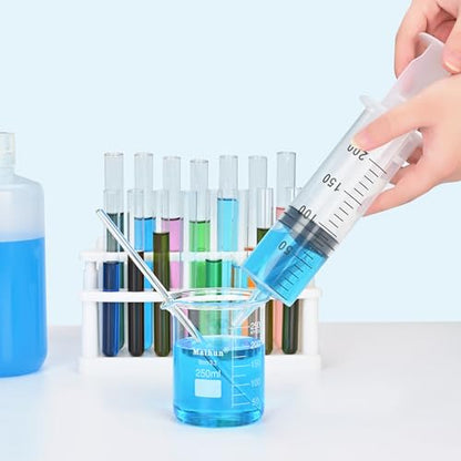 20mL Plastic Syringe for Liquid - 3 Pack Large Syringes with Adapter | Individually Wrapped for Scientific Labs, Feeding, Oil Filling - style: 20mL