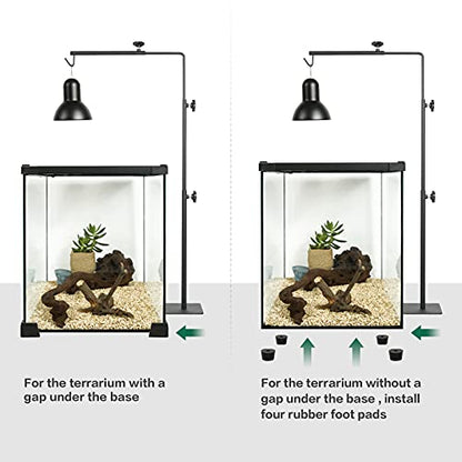 BETAZOOER Large Reptile Heat Lamp Stand Adjustable 16-35 Light Terrarium - size: Large (Pack of 1)