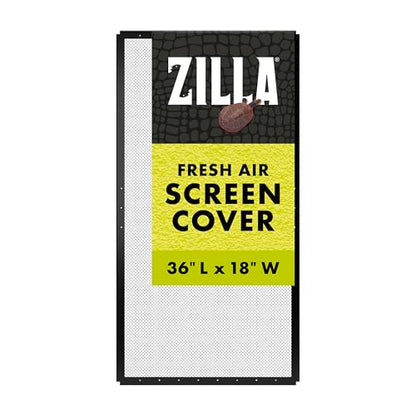 Zilla Fresh Air Screen Cover, Secure and Durable Metal Mesh Cover for Reptile Terrariums, 36 x 18 inches | Secure and Durable Metal Mesh Cover for Reptile Terrariums - size: 36" x 18"
