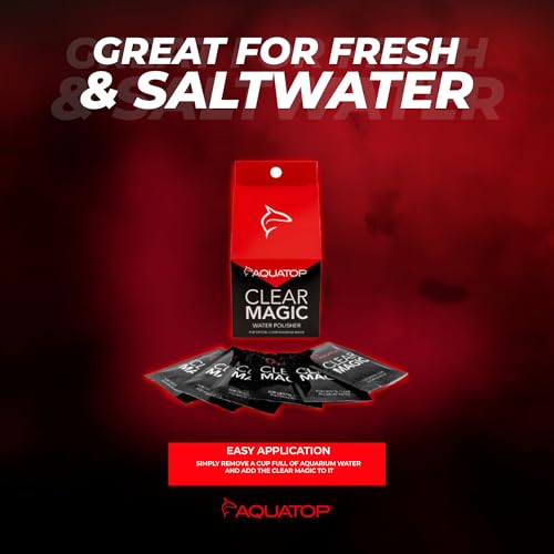 Aquatop Clear Magic Water Polisher - Safe for Freshwater and Saltwater Aquariums - May be added once a week - Easier Pick up by your Aquarium