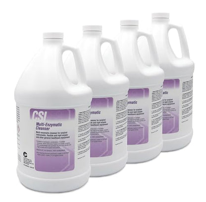 CSI Central Solutions Multi Enzymatic Cleanser - Hospital Grade Medical Instrument Cleaner for Presoak and Manual Processing, 1 Gal, 4 Pack - Original - style: Original 4-Pack