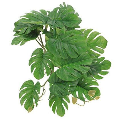 BESPORTBLE Hanging Plant for Reptile Terrarium 23 Leaf Faux Plant Wall Hanging Sturdy and Fade-Resistant Reptile Tank Accessory