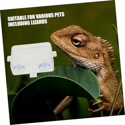 TOYANDONA Reptile Feeding Ledge Reptile Tongs Feeding Suction Cup Food Bowl Insect Water Feeder Bearded Dragon Food Dish