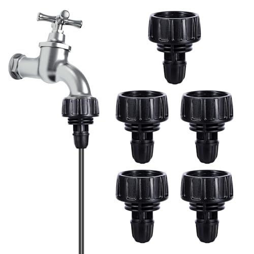3/4'' to1/4'' Drip Irrigation Hose Adapter,Drip Tubing to Faucet | 3/4" Faucet Adapter to 1/4" Irrigation tubing, 3/4"Garden Faucet to 1/4 Irrigation Tubing for Garden Irrigation System - size: 3/4" to 1/4" Pipe Connector
