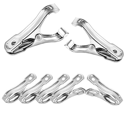 80Pcs Garden Clips for Netting, 2 Inch Metal Greenhouse Clamps | Stainless Steel Body, Strong Spring Grip Fits 3/8 to 3/4 Inch Poles, Securing Netting, Shade Cloth and Plant Covers to Frames - style: 80Pcs