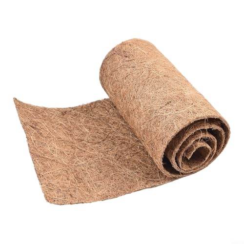 Natural Coconut Palm Mat Liner for Hanging Baskets Planters Terrariums Cuttable Coir Floor Mat Reptile Habitat Garden Decor 20x100cm(20 x 100cm) - size: 20 x 100cm