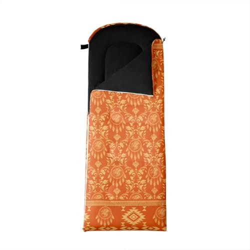 Erosebridal Hawk Moth Camping Sleeping Bags Teens Spooky Aztec Backpacking Camping Blanket Full Body Travel Wrap Sleep Bag - color: Orange Dragon Dream Catchers