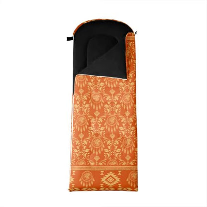 Erosebridal Hawk Moth Camping Sleeping Bags Teens Spooky Aztec Backpacking Camping Blanket Full Body Travel Wrap Sleep Bag - color: Orange Dragon Dream Catchers