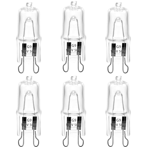 6 Pack UVA UVB Reptile Light Halogen Bulbs Beads Heat Lamp (50 Watt) Clear