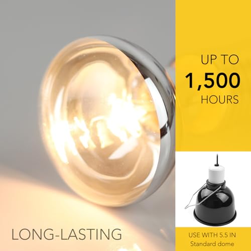 MRREPTILE Reptile Heat Lamp Bulbs, 2-Pack 150W Intense Basking Bulbs, Reptile Basking Lamps, Bearded Dragon Basking Light, Simulated Natural Basking for Reptiles Snakes Lizards Tortoise Heater - size: 150W