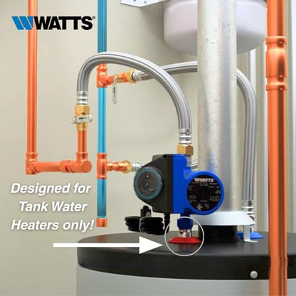 Watts Heat H2O Hot Water Recirculation System w/Programmable Timer, Instant Hot Water, 3 Year Warranty, Pump, 2 Adapters, Sensor Valve, Mounting Screws, 2 Supply Lines, Easy DIY Install (0955805) - style: Pump + 3 Yr Warranty