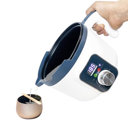 Digital Candle Melting Pot with Spout, Electric Wax Melter with Temperature Control 80–210°F for Candles Making, Soap Making, 10-Hour Auto Shut-Off & Constant Temperature Function Candle Wax Maker