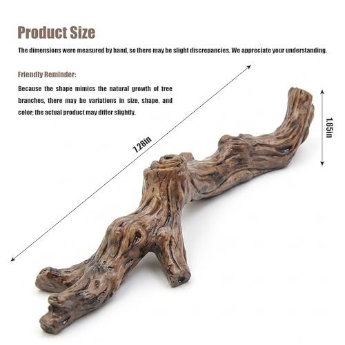 Pet climbing simulated tree branches, natural wood texture resin decoration, glass tank tree trunk decoration, suitable for bearded dragon lizards, geckos, frogs, chameleons, spiders, etc