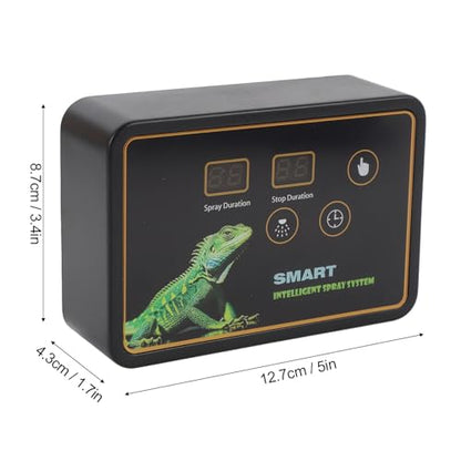 Rainforest Timer Misting System for Reptiles – Quiet Touch-Control Reptile with Nozzles, DC 5V Power, US Plug, Compatible with Bearded Dragons, Geckos & Snakes