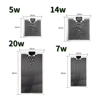1pcs AC200~240V 5-20W Reptiles Heating Mat Climbing Pet Warm Pads Adjustable With Temperature Controller(20W 28X42cm) - size: 20W 28X42cm