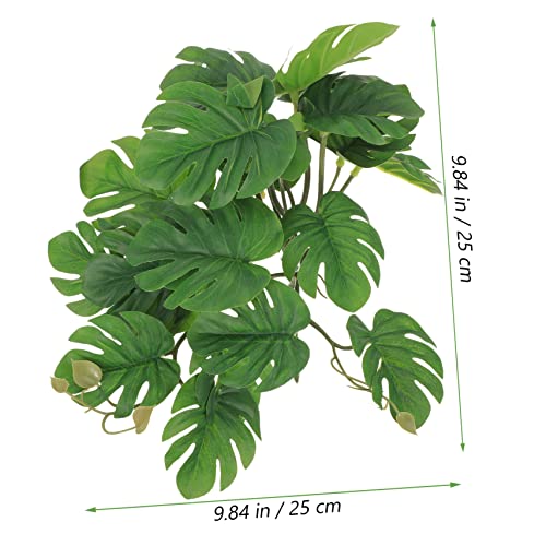BESPORTBLE Hanging Plant for Reptile Terrarium 23 Leaf Faux Plant Wall Hanging Sturdy and Fade-Resistant Reptile Tank Accessory