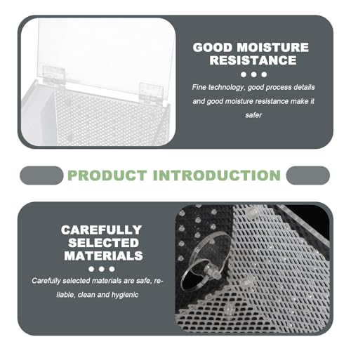 White Acrylic Reptile Breeding Box Ventilation Holes and Moisture, Spider Feeding Container Suitable for Home Use and Display
