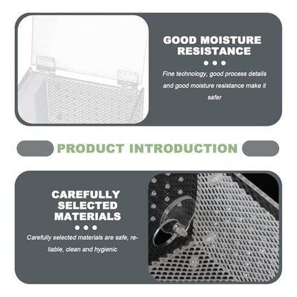 White Acrylic Reptile Breeding Box Ventilation Holes and Moisture, Spider Feeding Container Suitable for Home Use and Display