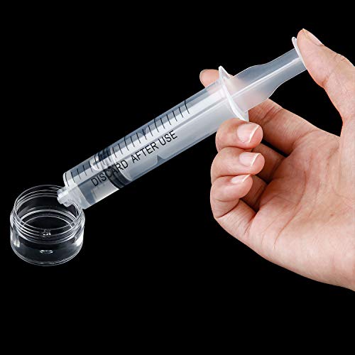 TecUnite 20 Pack Syringe Without Needle, Plastic Curved Syringes for Epoxy Resin, Craft, Feeding Pets Animals, Oil or Glue Applicator - size: 20 ML