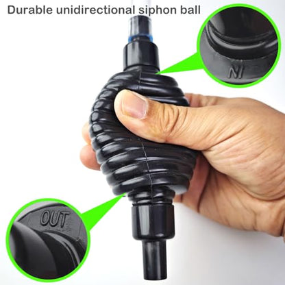 7ft-L Aquarium Siphon Vaccum Cleaner for Fish Tank Cleaning Gravel & Sand - size: 7ft-L