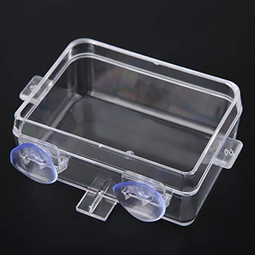 Reptile Anti Escape Feeder Reptile Feeding Dish Food Bowl with Transparent Design for Amphibians Lizards Tortoises