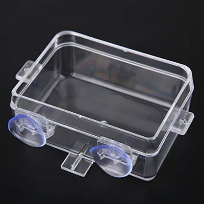 Reptile Anti Escape Feeder Reptile Feeding Dish Food Bowl with Transparent Design for Amphibians Lizards Tortoises
