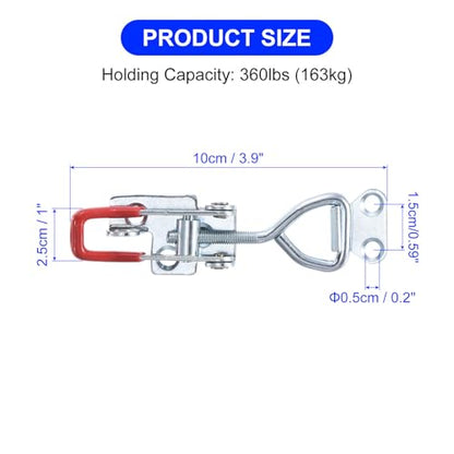 uxcell 16 Pack Adjustable Toggle Clamp, Metal Pull Latch Clamp, 4001 Style Quick Release Pull Latch Toggle Clamp, for Cabinet Box Trunk Case, Red Not Included Screw - color: Red