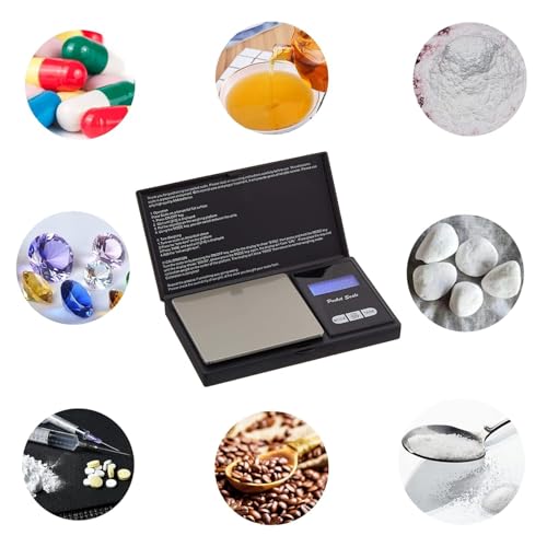 Digital Scale 500g x 0.01g, Milligram Scale for Espresso, Jewelry & Coffee, Fast & Accurate Mini Scale with Tare, LCD Display, Batteries Included, Portable Pocket Food Scale