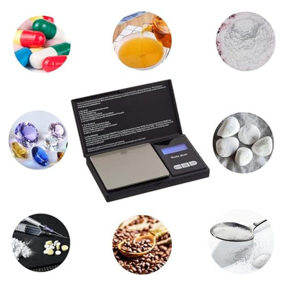 Digital Scale 500g x 0.01g, Milligram Scale for Espresso, Jewelry & Coffee, Fast & Accurate Mini Scale with Tare, LCD Display, Batteries Included, Portable Pocket Food Scale